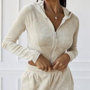 Urban Outfitters Champagne Velour Sweatsuit